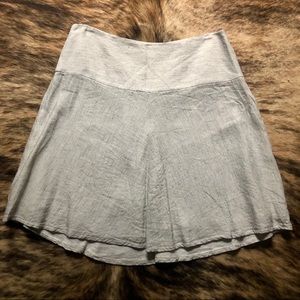 CAbi Luna Linen Skirt Swingy A-Line Sz 8